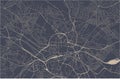 Map of the city of Leeds, West Yorkshire, Yorkshire and the Humber , England, UK Royalty Free Stock Photo