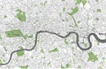 Map of the city of London, Great Britain