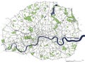 Map of the city of London, Great Britain Royalty Free Stock Photo