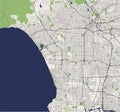 Map of the city of Los Angeles, USA Royalty Free Stock Photo