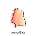 Map City of Lueng Bata illustration design, World Map International vector template with outline graphic sketch style isolated on Royalty Free Stock Photo