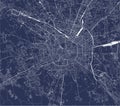 Map of the city of Milan, capital of Lombardy, Italy