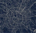 Map of the city of Milan, capital of Lombardy, Italy Royalty Free Stock Photo