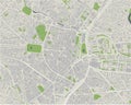 Map of the city of Montpellier, Herault, Occitanie, France