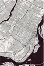 Map of the city of Montreal , Canada Royalty Free Stock Photo