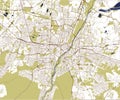 Map of the city of Munich, Bavaria, Germany