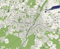 Map of the city of Munich, Bavaria, Germany