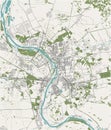 Map of the city of Omsk, Russia