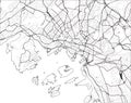 Map of the city of Oslo, Norway