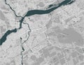 Map of the city of Ottawa, Ontario, Canada