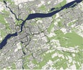 Map of the city of Ottawa, Ontario, Canada