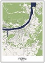 Map of the city of Perm, Russia