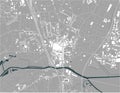 Map of the city of Peterborough, Cambridgeshire, East of England, England, UK Royalty Free Stock Photo