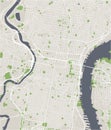 Map of the city of Philadelphia, Pennsylvania, USA