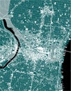 Map of the city of Philadelphia, Pennsylvania, USA