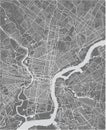 Map of the city of Philadelphia, Pennsylvania, USA