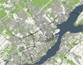 Map of the city of Quebec, Canada Royalty Free Stock Photo