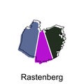 Map City of Rastenberg illustration design template on white background, suitable for your company Royalty Free Stock Photo