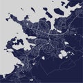 Map of the city of Reykjavik, Capital Region, Iceland