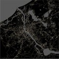 Map of the city of Riga, Latvia Royalty Free Stock Photo