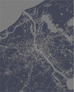 Map of the city of Riga, Latvia