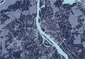 Map of the city of Riga, Latvia Royalty Free Stock Photo