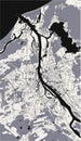 Map of the city of Riga, Latvia Royalty Free Stock Photo
