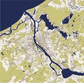 Map of the city of Riga, Latvia Royalty Free Stock Photo