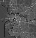 Map of the city of Sacramento, USA