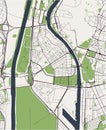 Map of the city of Sevilla, Spain