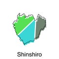 Map City of Shinshiro design, High detailed vector map - Japan Vector Design Template Royalty Free Stock Photo