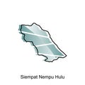 Map City of Siempat Nempu Hulu Logo Vector Design. Abstract, designs concept, logos, logotype element for template