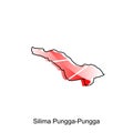 Map City of Silima Pungga Pungga Logo Vector Design. Abstract, designs concept, logos, logotype element for template Royalty Free Stock Photo