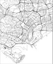 Map of the city of Singapore, Republic of Singapore