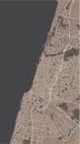 Map of the city of Tel Aviv-Yafo,Tel Aviv-Jaffa, Israel