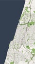 Map of the city of Tel Aviv, Yafo,Jaffa, Israel