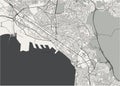 Map of the city of Thessaloniki, Greece