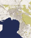 Map of the city of Thessaloniki, Greece
