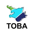 Map City of Toba World Map International vector template with outline graphic style, isolated on white background