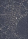 Map of the city of Torino, Turin, Italy