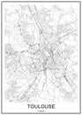 Map of the city of Toulouse, France