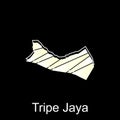 Map City of Tripe Jaya illustration design, World Map International vector template with outline graphic sketch style isolated on