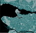 Map of the city of Vancouver , Canada Royalty Free Stock Photo