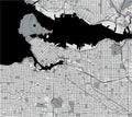 Map of the city of Vancouver , Canada Royalty Free Stock Photo