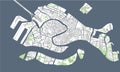 Map of the city of Venice, Italy Royalty Free Stock Photo