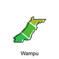 Map City of Wampu Province of North Sumatra Vector Design. Abstract, designs concept, logo design template