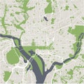 Map of the city of Washington, D.C., USA