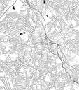 Map of the city of Wolverhampton, West Midlands, England, UK Royalty Free Stock Photo