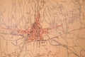 Map of the City of Zagreb from 1902 Royalty Free Stock Photo