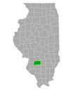 Map of Clinton in Illinois